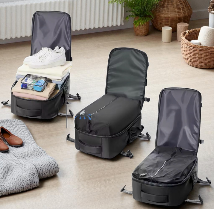 TRAVLA™ Vacuum Compression Travel Backpack